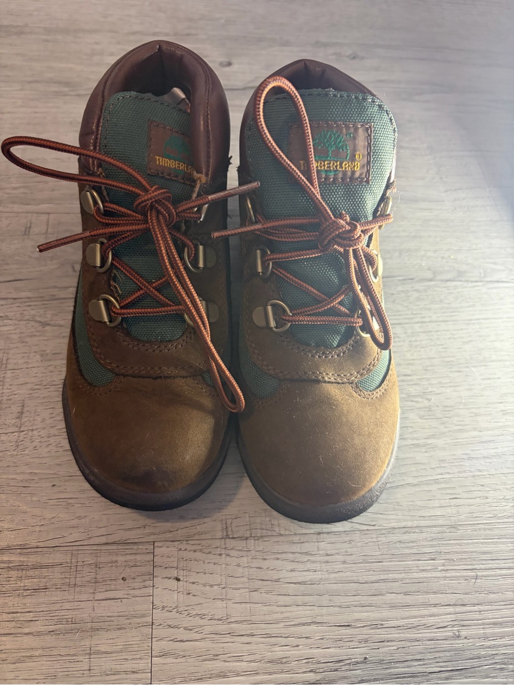 Timberland Kids Brown and Green Adventure Boots